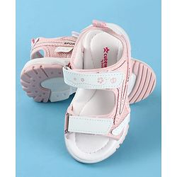 Cute Walk by Babyhug Velcro Closure Solid Sandals - Peach