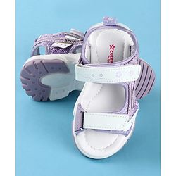 Cute Walk by Babyhug Velcro Closure Solid Sandals - Peach