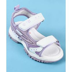 Cute Walk by Babyhug Velcro Closure Solid Sandals - Peach