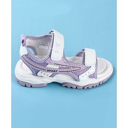 Cute Walk by Babyhug Velcro Closure Solid Sandals - Peach