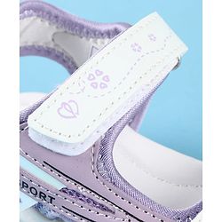 Cute Walk by Babyhug Velcro Closure Solid Sandals - Peach