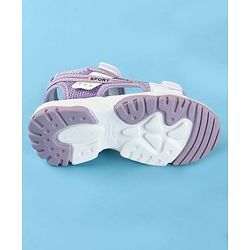 Cute Walk by Babyhug Velcro Closure Solid Sandals - Peach