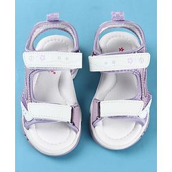 Cute Walk by Babyhug Velcro Closure Solid Sandals - Peach