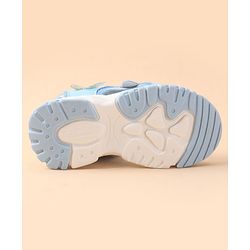 Cute Walk by Babyhug Velcro Closure Sandals with Butterfly Applique - Blue