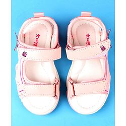 Cute Walk by Babyhug Velcro Closure Sandals with Butterfly Applique - Blue