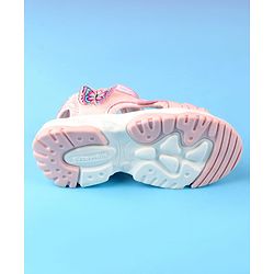 Cute Walk by Babyhug Velcro Closure Sandals with Butterfly Applique - Blue