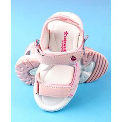 Cute Walk by Babyhug Velcro Closure Sandals with Butterfly Applique - Blue