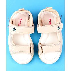 Cute Walk by Babyhug Velcro Closure Sandals with Butterfly Applique - Blue