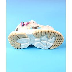 Cute Walk by Babyhug Velcro Closure Sandals with Butterfly Applique - Blue