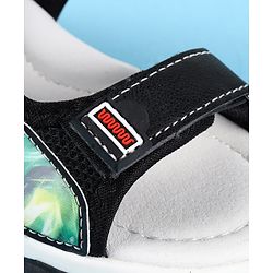 Cute Walk by Babyhug Velcro Closure Printed Sandals - Black