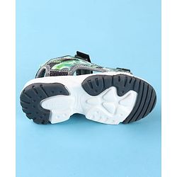 Cute Walk by Babyhug Velcro Closure Printed Sandals - Black