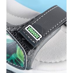 Cute Walk by Babyhug Velcro Closure Printed Sandals - Black