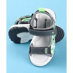 Cute Walk by Babyhug Velcro Closure Printed Sandals - Black