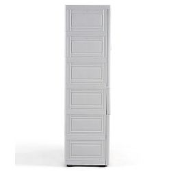 Babyhug 4 Layer Plastic Kids Wardrobe & Storage Cabinet with Wheels  Bear & Music - White| Multipurpose Organizer for Toys, Books & Clothes| Anti-Slip Base| Easy Assembly| Sturdy High Density Plastic