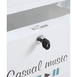 Babyhug 4 Layer Plastic Kids Wardrobe & Storage Cabinet with Wheels  Bear & Music - White| Multipurpose Organizer for Toys, Books & Clothes| Anti-Slip Base| Easy Assembly| Sturdy High Density Plastic