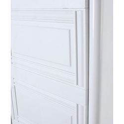 Babyhug 4 Layer Plastic Kids Wardrobe & Storage Cabinet with Wheels  Bear & Music - White| Multipurpose Organizer for Toys, Books & Clothes| Anti-Slip Base| Easy Assembly| Sturdy High Density Plastic