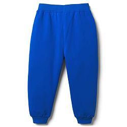 Babyhug Cotton Knit Full Length Lounge Pant with Bear Graphic - Blue