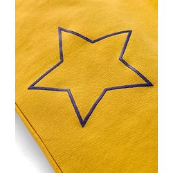 Babyhug Terry Knit Full Length Lounge Pant With Star Print - Yellow