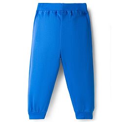 Babyhug Cotton Knit Full Length Lounge Pant With Happy Days Print - Blue