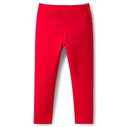 Babyhug Cotton Lycra Knit Full Length Solid Color Legging - Red