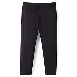 Babyhug Cotton Lycra Knit Full Length Solid Color Legging - Black