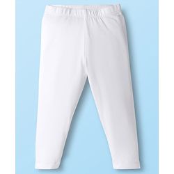 Babyhug Cotton Lycra Knit Full Length Solid Color Leggings Pack of 5 -Multicolor