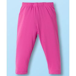 Babyhug Cotton Lycra Knit Full Length Solid Color Leggings Pack of 5 -Multicolor
