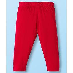 Babyhug Cotton Lycra Knit Full Length Solid Color Leggings Pack of 5 -Multicolor