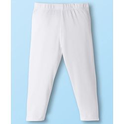 Babyhug Cotton Lycra Knit Full Length Solid Color Leggings Pack of 5 -Multicolor