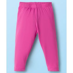 Babyhug Cotton Lycra Knit Full Length Solid Color Leggings Pack of 5 -Multicolor