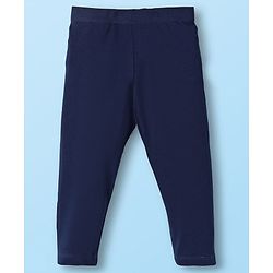 Babyhug Cotton Lycra Knit Full Length Solid Color Leggings Pack of 5 -Multicolor