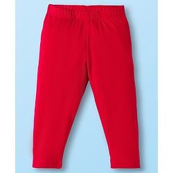 Babyhug Cotton Lycra Knit Full Length Solid Color Leggings Pack of 5 -Multicolor