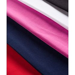Babyhug Cotton Lycra Knit Full Length Solid Color Leggings Pack of 5 -Multicolor