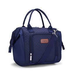 Babyhug 2 in 1 Quilted Spacious & Multifunctional Tote Cum Sling Diaper Bag  - Blue
