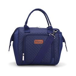 Babyhug 2 in 1 Quilted Spacious & Multifunctional Tote Cum Sling Diaper Bag  - Blue