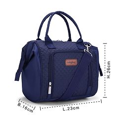 Babyhug 2 in 1 Quilted Spacious & Multifunctional Tote Cum Sling Diaper Bag  - Blue