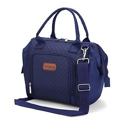 Babyhug 2 in 1 Quilted Spacious & Multifunctional Tote Cum Sling Diaper Bag  - Blue
