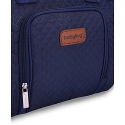Babyhug 2 in 1 Quilted Spacious & Multifunctional Tote Cum Sling Diaper Bag  - Blue