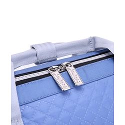 Babyhug 2-in-1 Quilted Sling cum Tote Diaper Bag for Travel | Spacious, Stylish & Multifunctional | Adjustable Shoulder Strap| 3 Insulated Bottle Pouches| Water Resistant| Carry Handle- Blue