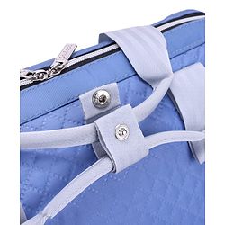 Babyhug 2-in-1 Quilted Sling cum Tote Diaper Bag for Travel | Spacious, Stylish & Multifunctional | Adjustable Shoulder Strap| 3 Insulated Bottle Pouches| Water Resistant| Carry Handle- Blue