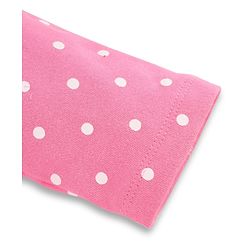 Babyhug Terry Knit Full Sleeves Hooded Bathrobe with Polka Dot Print - Pink