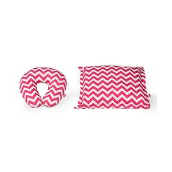 Babyhug Neck Supporter & Rectangular Pillow Set Chevron Print - Pink