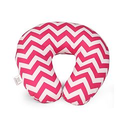 Babyhug Neck Supporter & Rectangular Pillow Set Chevron Print - Pink