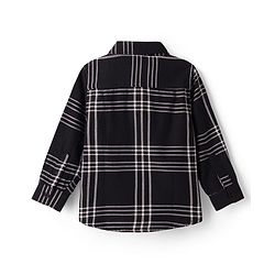 Babyhug Cotton Woven Full Sleeves Checkered Shirt & Denim Jeans with T-Shirt - Black