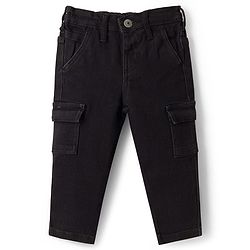 Babyhug Cotton Woven Full Sleeves Checkered Shirt & Denim Jeans with T-Shirt - Black