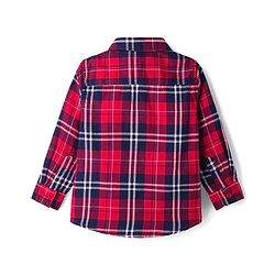 Babyhug Cotton Woven Full Sleeves Checkered Shirt & Denim Jeans - Red & Blue