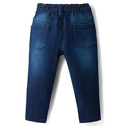 Babyhug Cotton Woven Full Sleeves Checkered Shirt & Denim Jeans - Red & Blue