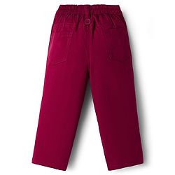 Babyhug Cotton Woven Full Sleeves Checkered Shirt & Trouser Set with Suspender - Maroon