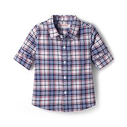 Babyhug Cotton Woven Full Sleeves Checkered Shirt & Denim Jeans Set - Blue