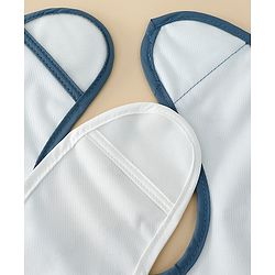 Babyhug Waterproof PU Sleeveless Feeding Bibs Pack of 2 - Bunny & Whale Print| Crumb Catcher Pocket| Easy Wipe Clean| Easy Velcro Closure| Weaning & Feeding Bibs| 0+ Months